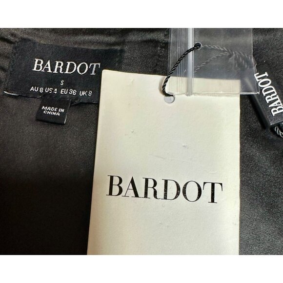 Bardot Black Midi Dress with Silver Accents - Picture 8 of 16